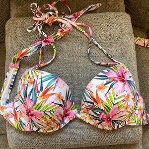 Tropical color bikini top